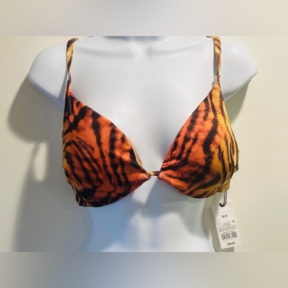 Shade & Shore Women's 36D Tiger Print Bikini Swim Top NWT - Picture 3 of 16